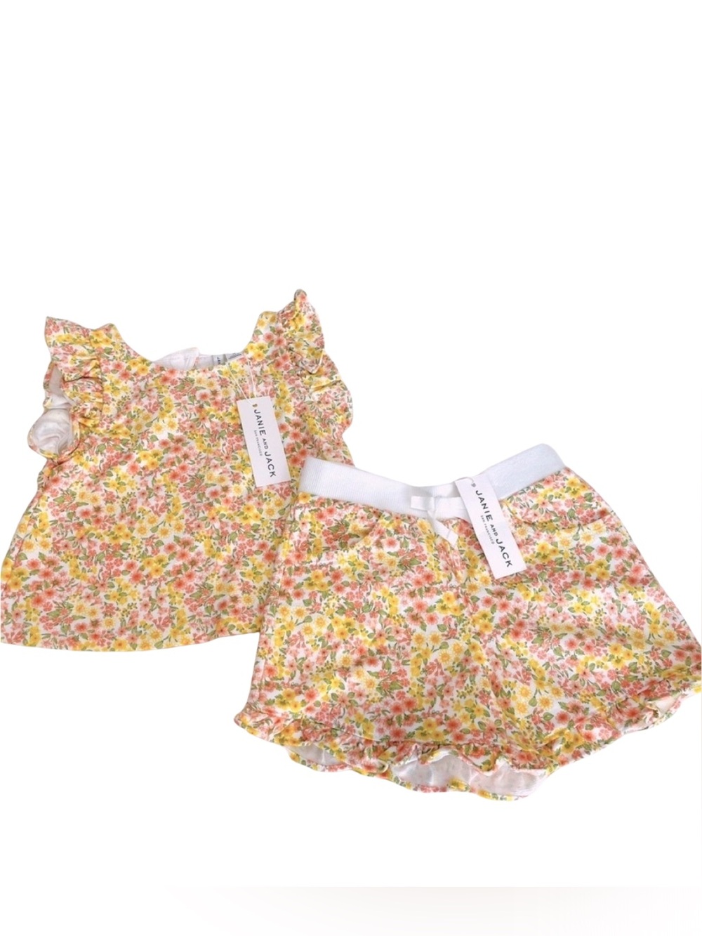 Janie and Jack Floral Baby Outfit
